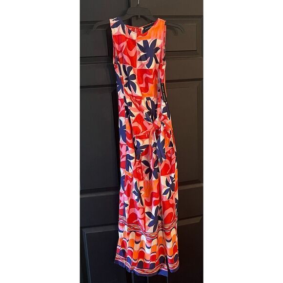 Donna Morgan Floral Midi Wrap Women-Versatile Summer, Beach, and Vacation Dress - Picture 3 of 9